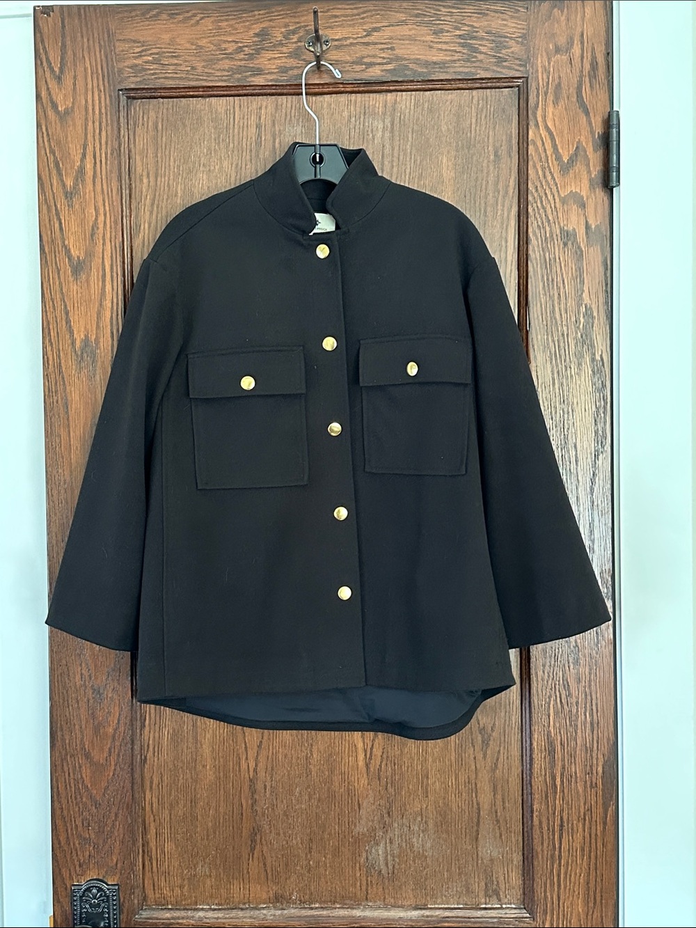 Tuckernuck Black Marant Shirt Jacket with Gold Snaps A-line - Womens Small